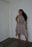 Delila Skirt Set - Taupe